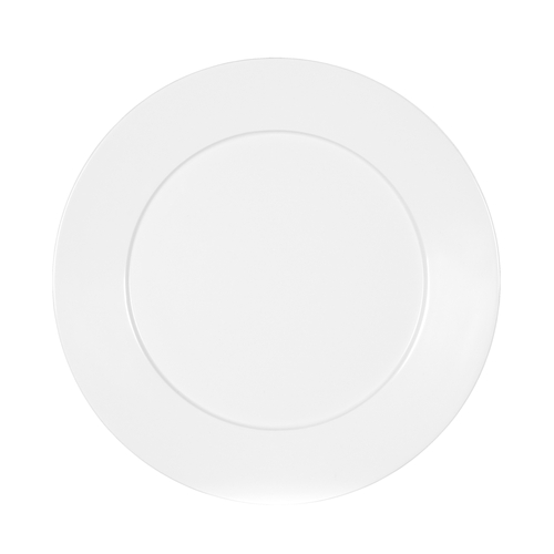 Cal-Mil 22446-11-15 Classic 11" Dia. x 0.75"H White Melamine Rimmed Plate