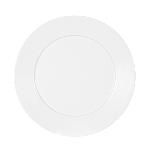 Cal-Mil 22446-7-15 Classic 7" Dia. x 0.75"H White Melamine Rimmed Plate