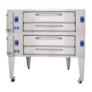 Bakers Pride Y-802 Pizza Oven 66inW x 44inD Twin Super Deck Gas Baking Oven