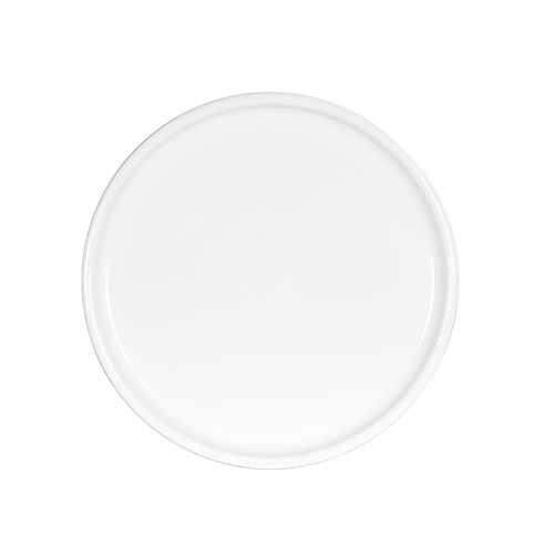 Cal-Mil 24011-11-15 11"Dia. x 1"H Glossy White Melamine Rolled Rim Plate- 6 Each