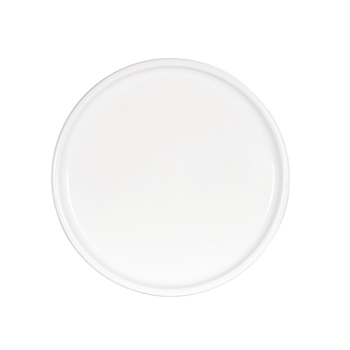 Cal-Mil 24011-9-15 9" Dia. x 1"H Glossy White Melamine Rolled Rim Plate- 6 Each