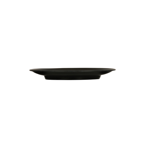 Cal-Mil 24031-11-13 11" Dia. x 1"H Black Melamine Hand Thrown Plate - 6 Each