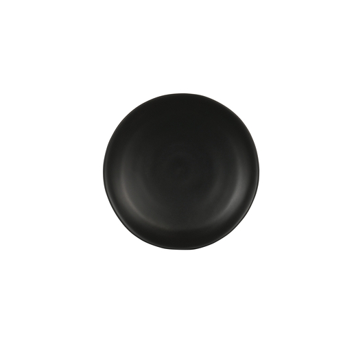 Cal-Mil 24031-7-13 7" Dia. x 0.8"H Black Melamine Hand Thrown Plate - 6 Each