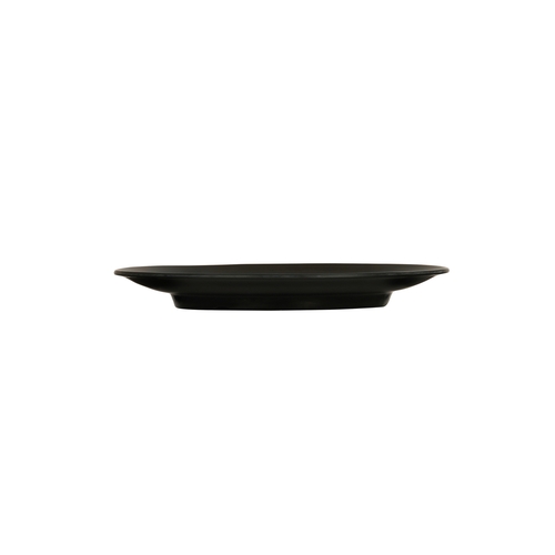 Cal-Mil 24031-9-13 9" Dia. x 1"H Black Melamine Hand Thrown Plate - 6 Each