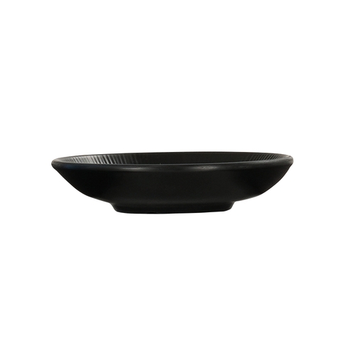 Cal-Mil 24052-4-13 Nomi 4" Dia. x 1"H Black Melamine Sauce Plate - 6 Each