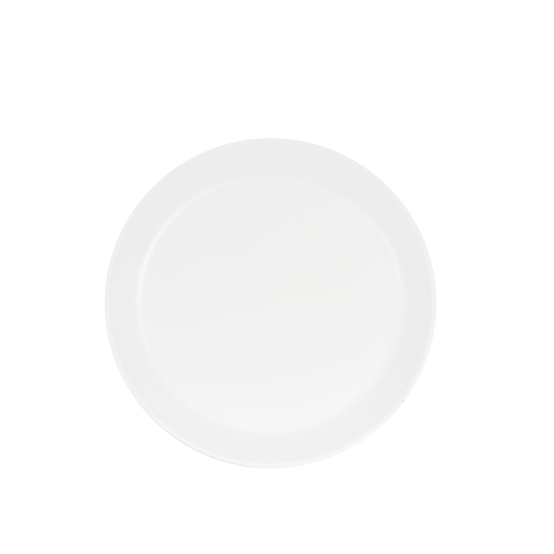 Cal-Mil 24102-7-15 9" Dia. x .65"H White Melamine Narrow Rim Plate - 6 Each