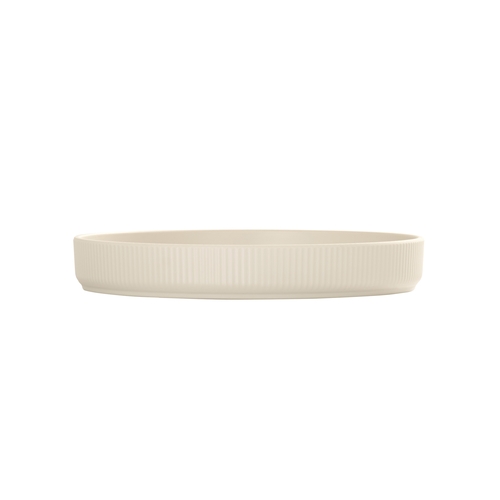 Cal-Mil 26107-10-103 Arista 10" Dia. Matte Ivory Melamine Raised Rim Plate
