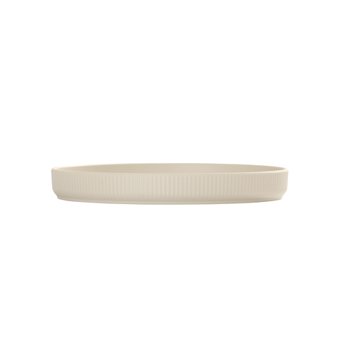 Cal-Mil 26107-12-103 Arista 12" Dia. Matte Ivory Melamine Raised Rim Plate