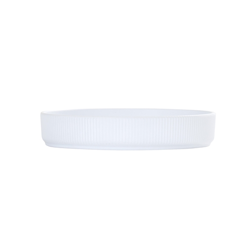 Cal-Mil 26107-6-15 Arista 6" Dia. Matte White Melamine Raised Rim Plate