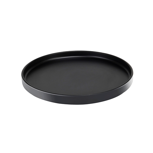 Cal-Mil 22026-10-13 Hudson 10.25" Dia. x 1"H Black Low Rim Plate - 6 Each