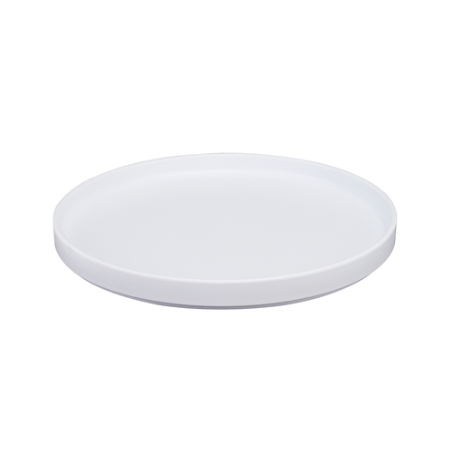 Cal-Mil 22026-10-15 Hudson 10.25" Dia. x 1"H White Low Rim Plate - 6 Each