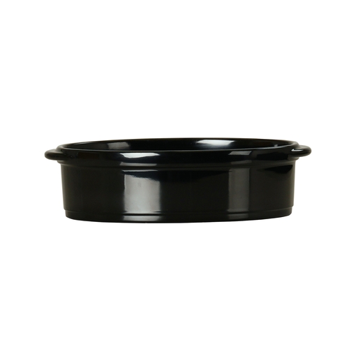 Cal-Mil 22491-74-13 7.25" x 4" Hand Painted Black Melamine Cocotte Dish - 6 Each