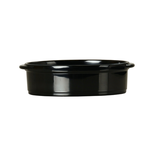 Cal-Mil 22491-85-13 8.5"x 5.25"Hand Painted Black Melamine Cocotte Dish - 6 Each