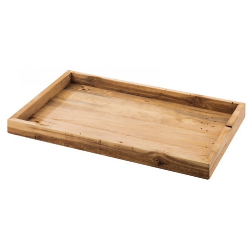 Cal-Mil 1367-12-99 Bamboo 19.25" x 11.75" Rustic Pine Rectangular Tray - 2 Each
