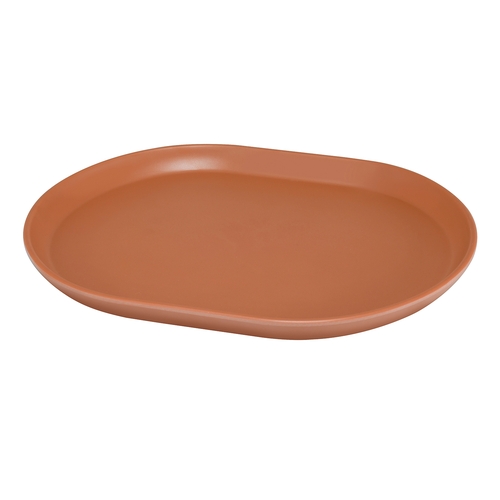 Cal-Mil 22018-109 Hudson 14" x 11.25" Terracotta Melamine Platter - 6 Each