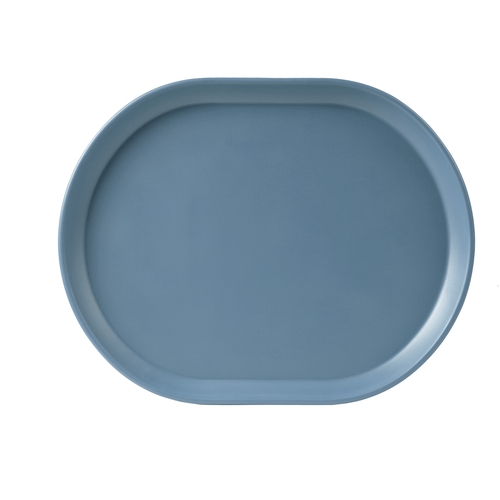 Cal-Mil 22018-111 14" x 11.25" Stone Blue Melamine Platter - 6 Each
