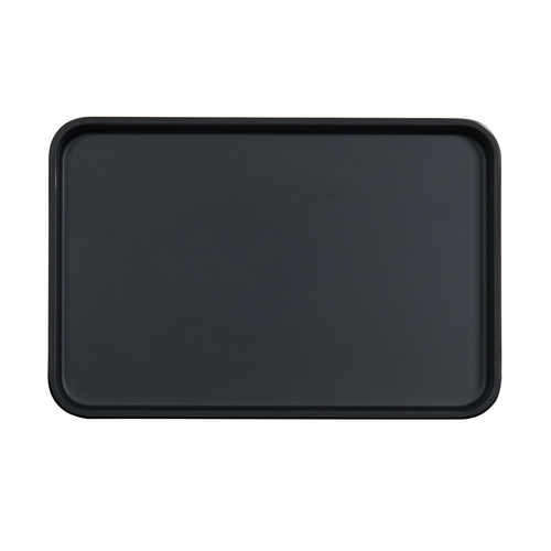 Cal-Mil 22025-96-13 Hudson 9" x 6" Black Melamine Raised Rim Platter - 6 Each