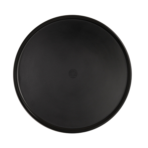 Cal-Mil 22026-16-13 Hudson 16" Dia. x 1"H Black Melamine Low Rim Platter- 6 Each