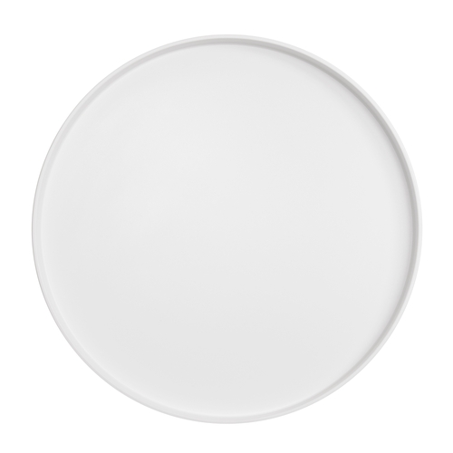 Cal-Mil 22026-16-15 Hudson 16" Dia. x 1"H White Melamine Low Rim Platter- 6 Each