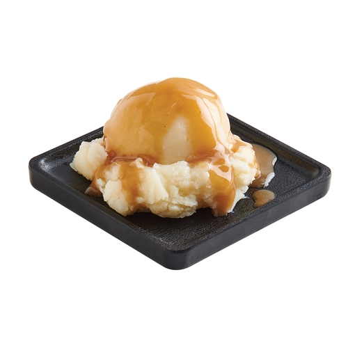 Cal-Mil 22097-13 4" x 4" Black Melamine Stackable Serving Tray - 3 Each