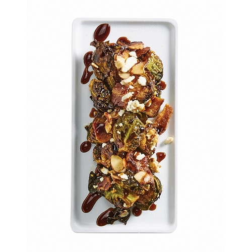 Cal-Mil 22098-15 8" x 4" White Melamine Stackable Serving Tray - 3 Each