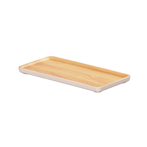 Cal-Mil 22098-91 8" x 4" White Melamine Stackable Serving Tray - 3 Each