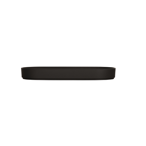 Cal-Mil 24003-136-13 Hudson 13" x 6" x 1.5"H Black Melamine Platter - 3 Each