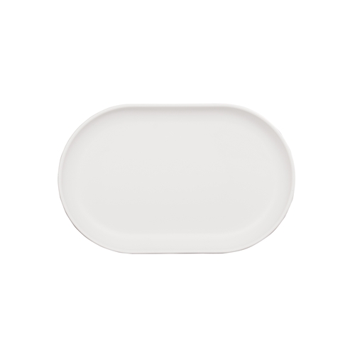 Cal-Mil 24005-117-15 Oslo 11" x 7" x 1"H White Melamine Platter - 6 Each