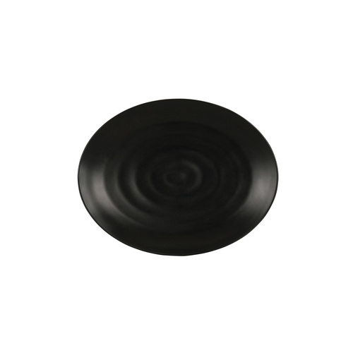 Cal-Mil 24058-118-13 11" Dia. x 1"H Black Melamine Hand Thrown Platter - 6 Each