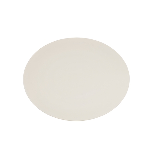 Cal-Mil 24058-1612-103 16"x 12" x 1.5"H Ivory Melamine Hand Thrown Platter - 6 Each