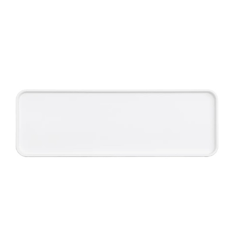 Cal-Mil 24106-618-15 Sophie 6"x 18" x 1.75"H Matte White Melamine Platter- 6 Each