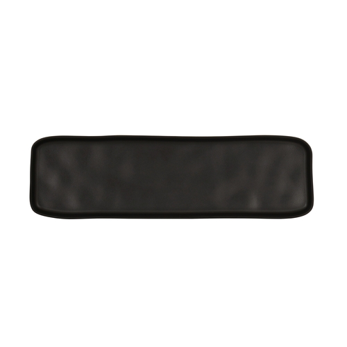 Cal-Mil 24120-206-13 Carmel 20" x 6" x 0.75"H Black Melamine Platter - 3 Each