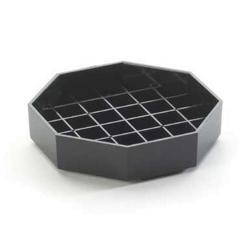 Cal-Mil 308-4-13 Classic 4" x 4" Black Octagon Drip Tray - 1 Dozen