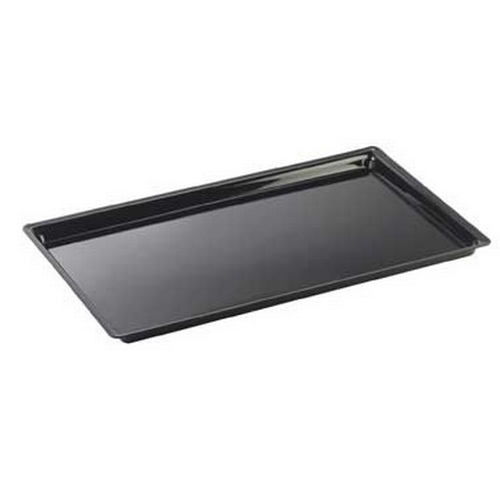 Cal-Mil 325-12-13 12" x 20" x 1"H Black Acrylic Shallow Display Tray - 4 Each