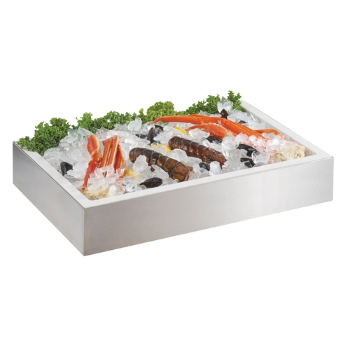 Cal-Mil 4120-TRAY 24" x 16" x 4.5"H Silver Ice Display Tray