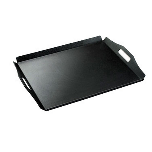 Cal-Mil 930-2-13 16" x 13" x 1"H Black Plastic Low Profile Room Service Tray