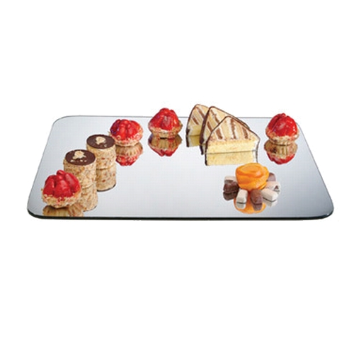 Cal-Mil PT243 Gourmet 23" x 17" x 0.25"H Mirror Acrylic Display Tray