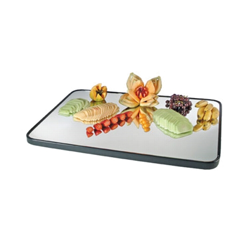 Cal-Mil RR243 Gourmet 24" x 18" x 1"H Rectangular Mirror Display Tray