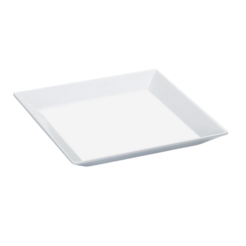 Cal-Mil SR252 11" x 11" x 1"H White Melamine Square Platter - 3 Each