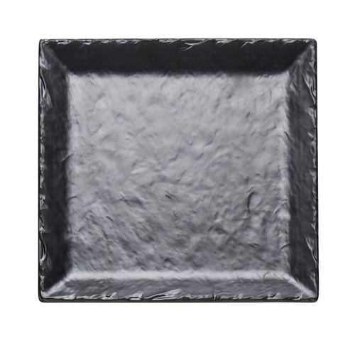 Cal-Mil SR252-65M 11.5" x 11.5" x 1"H Black Melamine Square Platter - 3 Each