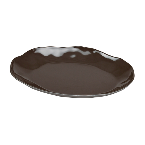 Cal-Mil 22306-912-101 Marin 12" x 9" Cinder Melamie Oval Platter - 6 Each