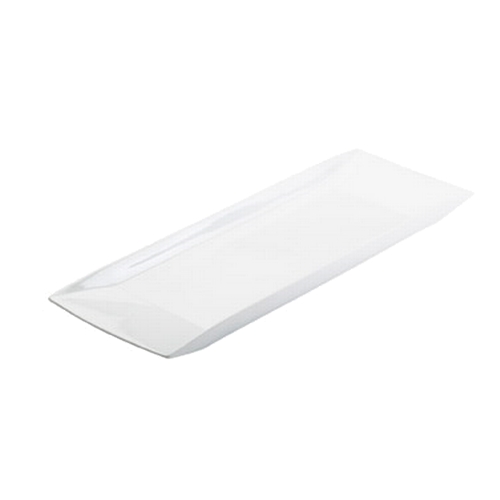 Cal-Mil PP152 23" x 7" x 1"H Bright White Porcelain Platter - 3 Each