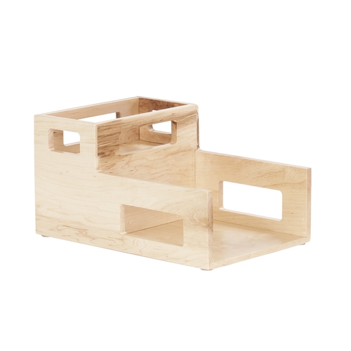 Cal-Mil 22068-71 Blonde 10.25" x 15" 2-Compartment Plate & Napkin Holder