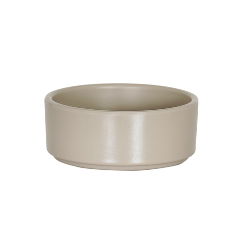 Cal-Mil 22027-125 Hudson 4" Dia. x 1.5" Taupe Melamine Ramekin - 6 Each