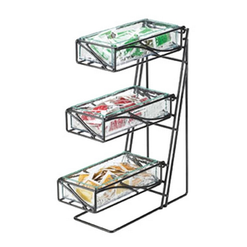 Cal-Mil 1235-13-43 5.25" x 14" x 18"H Black Wire Condiment Organizer