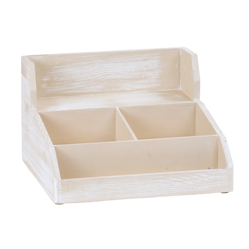 Cal-Mil 2019-113 Newport 14.5" x 15" Rustic Pine Condiment Organizer