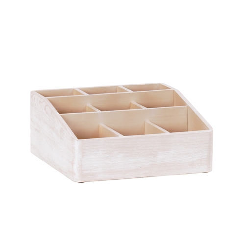 Cal-Mil 22456-113 Newport 12" x 12" x 5.5" Pine Wood Condiment Organizer