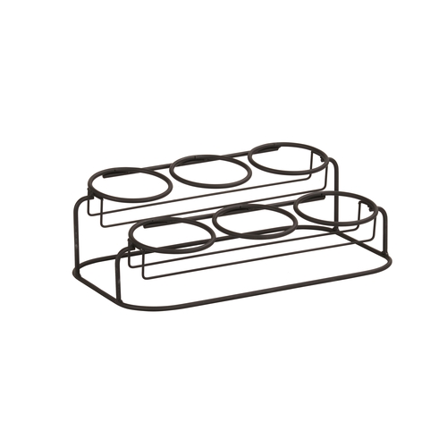 Cal-Mil 22601-16-13 Madison 16" x 9.25" x 6"H Black Condiment Organizer