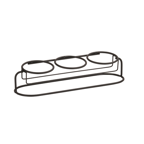 Cal-Mil 22602-16-13 Madison 6" x 5" x 4.5"H Black Condiment Organizer
