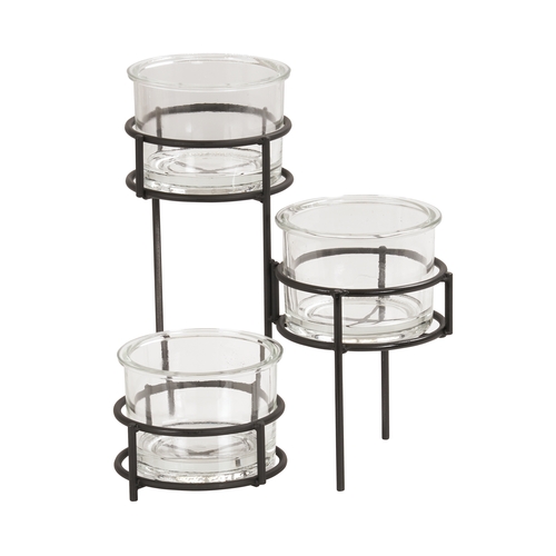 Cal-Mil 22604-32-13 Madison 11" x 11" x 12.25"H 3-Tier Condiment Organizer